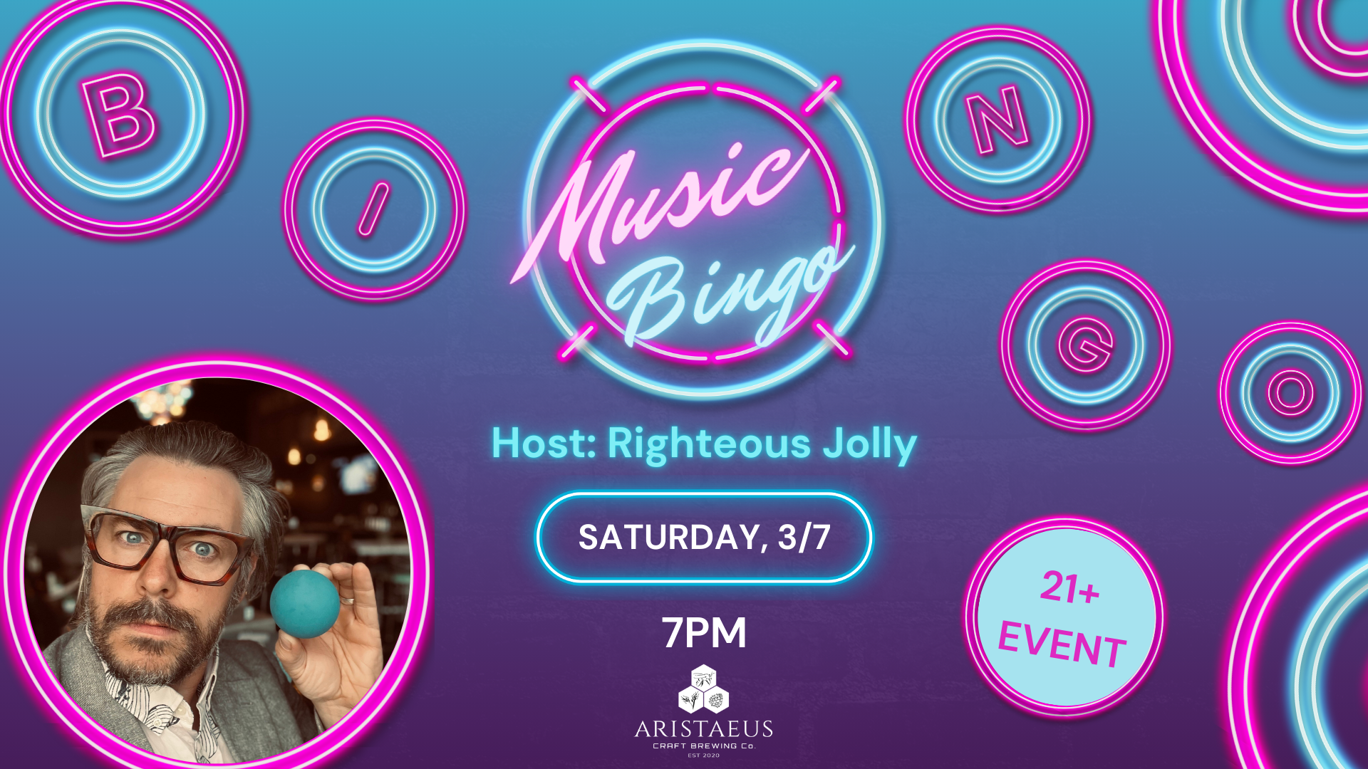 Music Bingo with Righteous Jolly at Aristaeus (Langhorne PA)