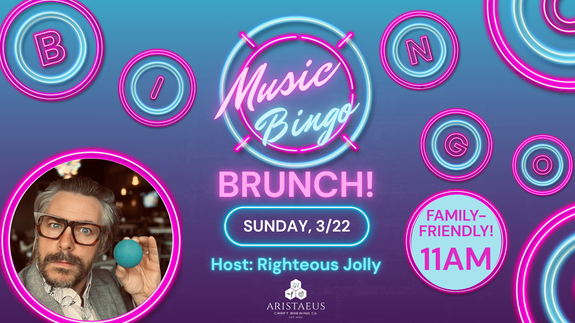 Music Bingo with Righteous Jolly at Aristaeus (Langhorne PA)