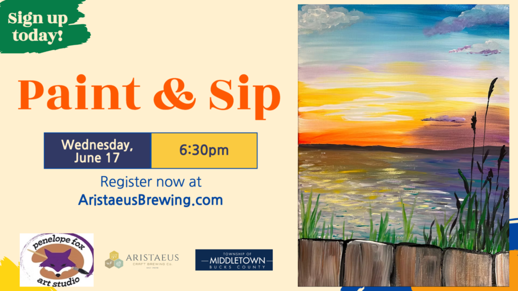 Paint and Sip Night with Penelope Fox Art Studio at Aristaeus Craft Brewing Co.