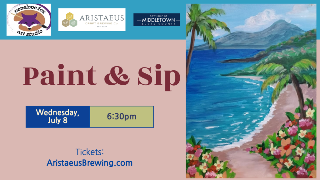 Paint and Sip Night with Penelope Fox Art Studio at Aristaeus Craft Brewing Co.