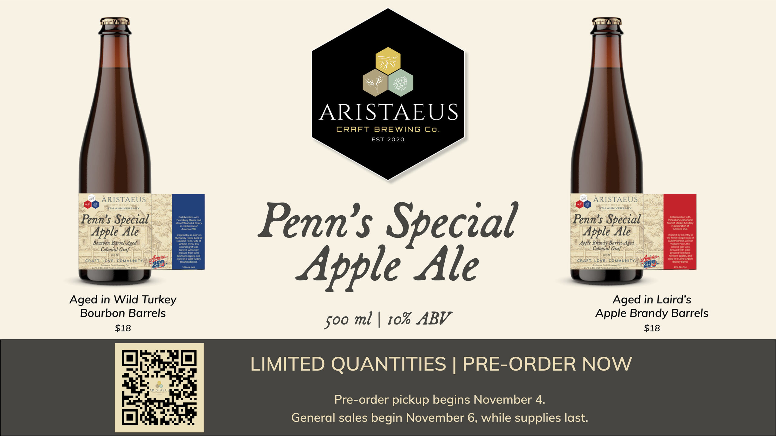 Aristaeus Craft Brewing Co. - Penn's Special Apple Ale - Barrel-Aged